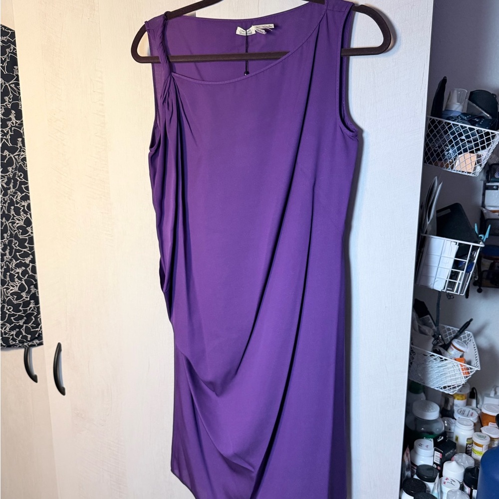 Chic Asymmetrical Purple Dress